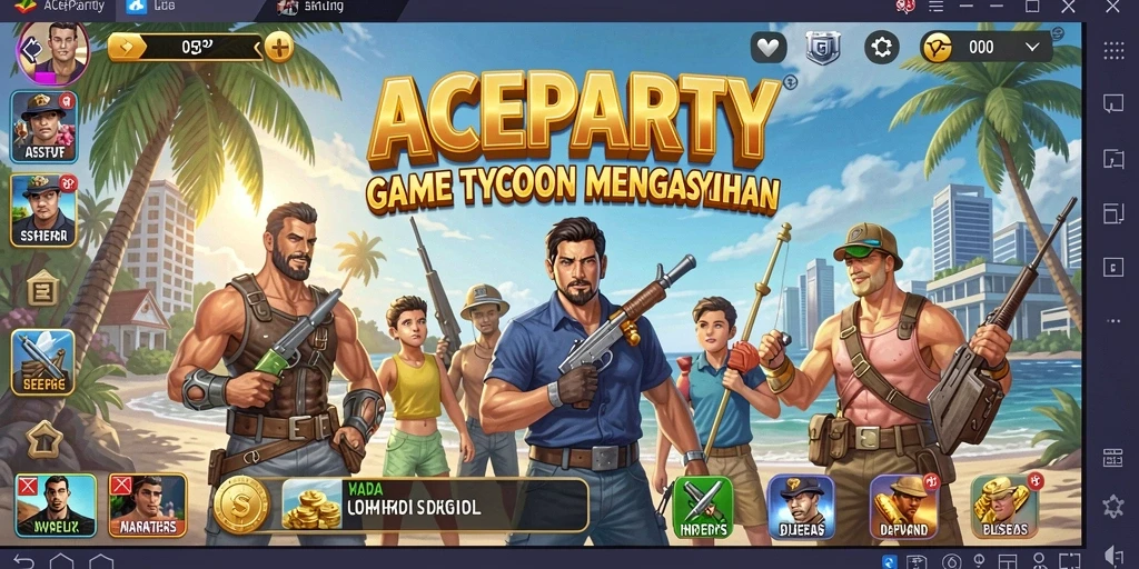Tampilan luar gameplay <strong>ACEPARTY</strong> yang memukau dan interaktif.