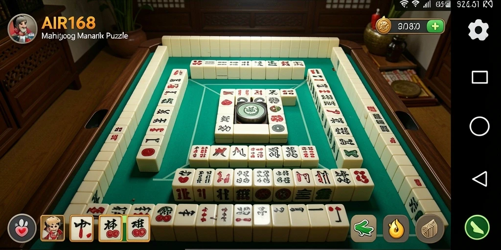 Tampilan menarik dari gameplay Mahjong di AIR168.