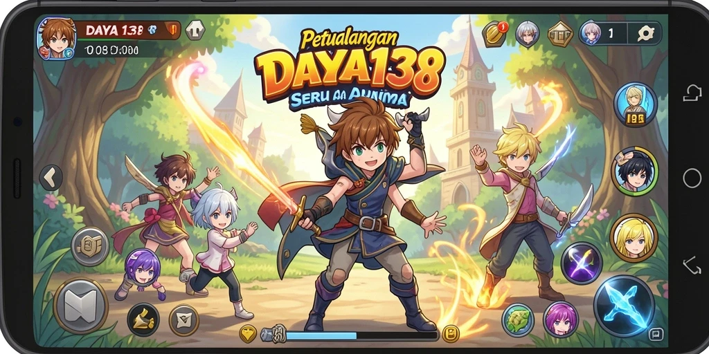 Tampilan gameplay DAYA138 dengan karakter anime yang menawan.
