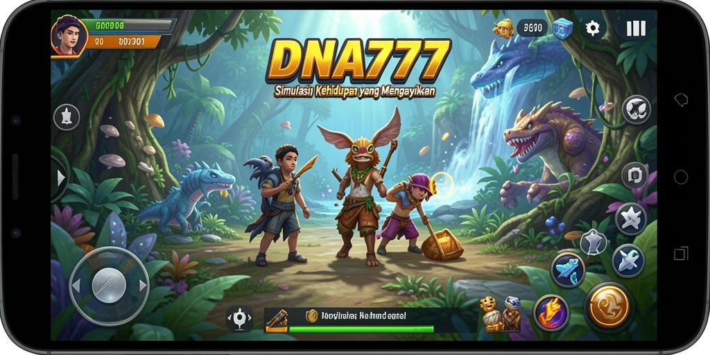 Screenshot utama <strong>DNA777</strong> menampilkan gameplay simulasi yang seru dan menarik.