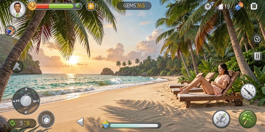 Tampilan gameplay seru dari GEMS365 yang penuh warna.
