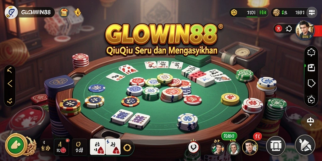 Tampilan game QiuQiu GLOWIN88 dengan pengalaman taruhan yang menarik.