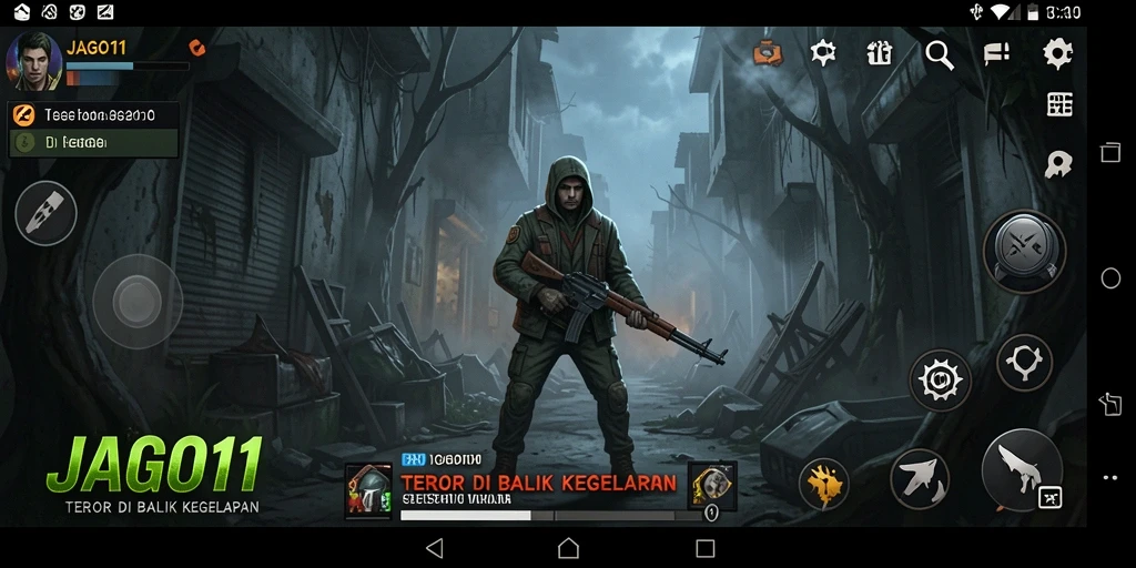 Screenshot utama JAGO11 menampilkan suasana mencekam saat gameplay berlangsung.
