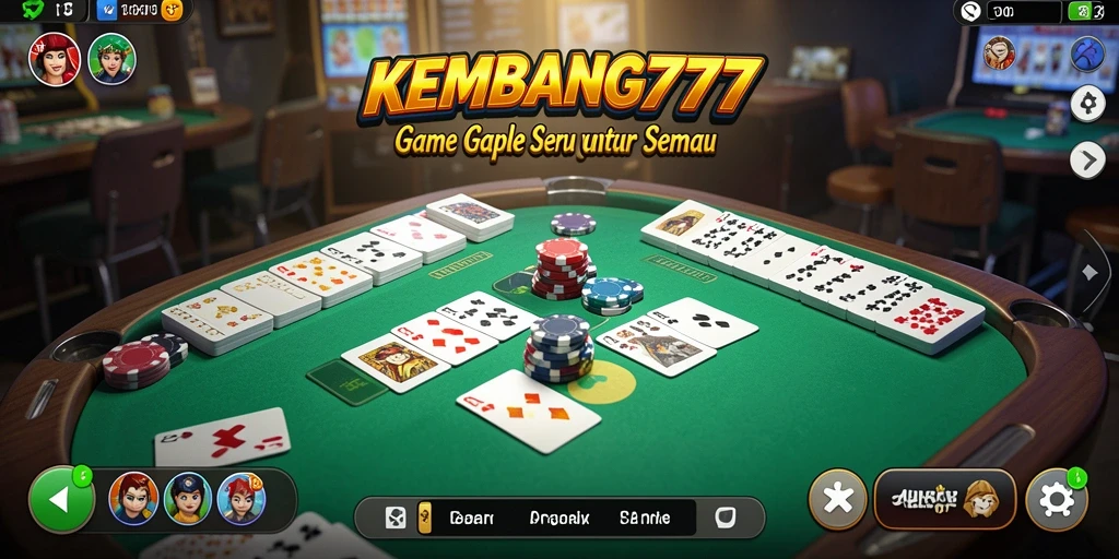 Screenshot gameplay KEMBANG777 menampilkan serunya bermain Gaple.