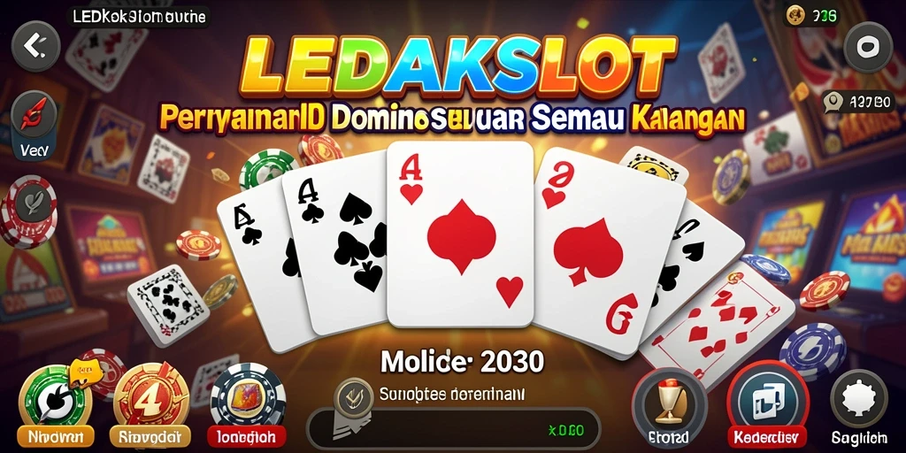 Tampilan permainan domino dalam LEDAKSLOT yang seru dan interaktif.