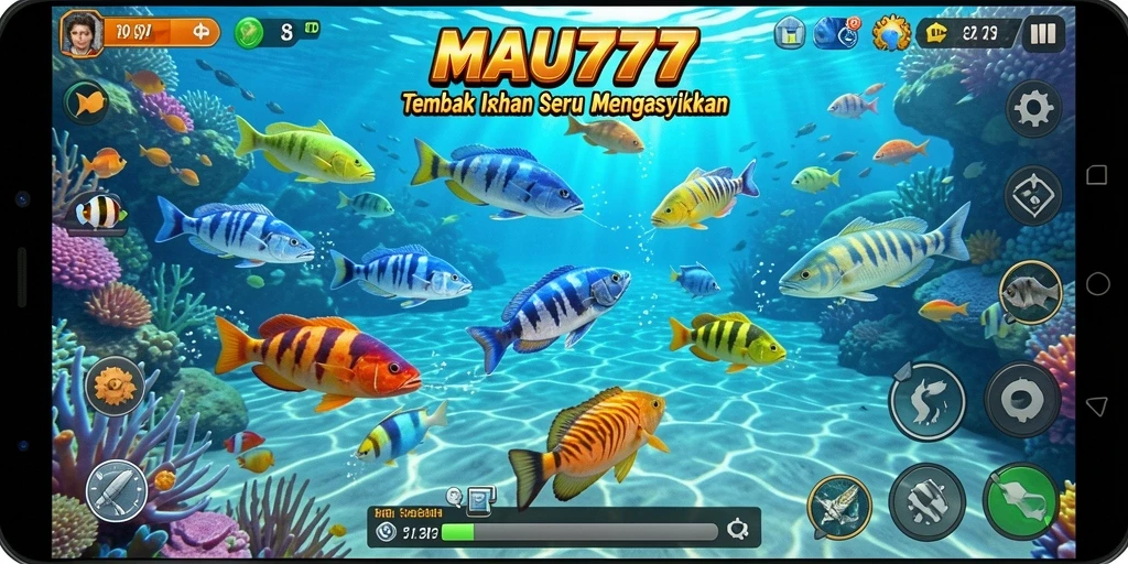 Tampilan screenshot gameplay Tembak Ikan MAU777.