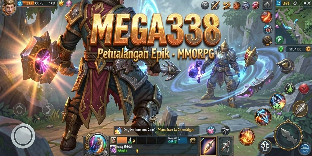 Screenshot gameplay MEGA338 menunjukkan aksi pertarungan yang mendebarkan.