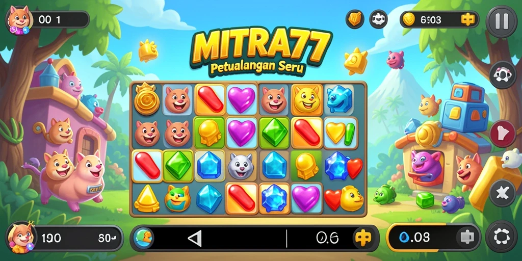 Tangkapan layar dari gameplay <strong>MITRA77</strong> yang penuh warna dan menantang.