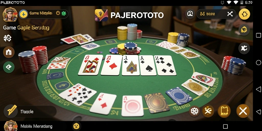 Tampilan gameplay seru di PAJEROTOTO yang menampilkan keindahan permainan Gaple.