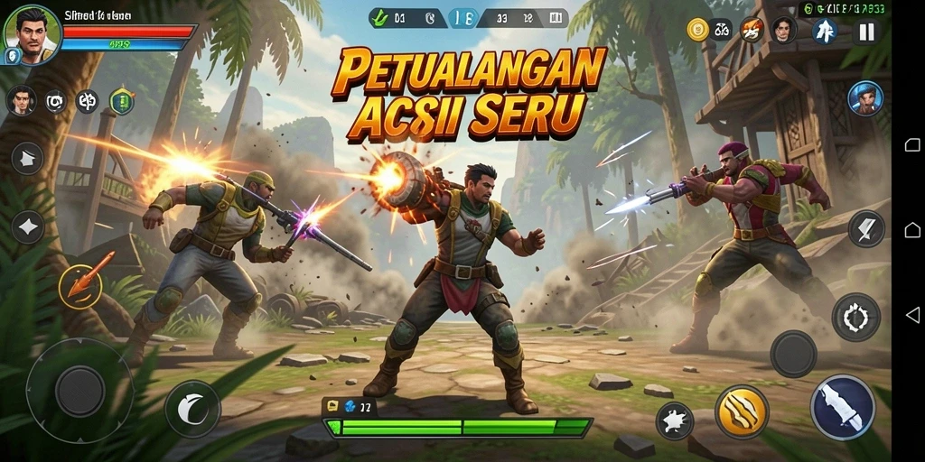 Tangkapan layar SIP33 menampilkan aksi pertarungan yang intens dan mendebarkan.