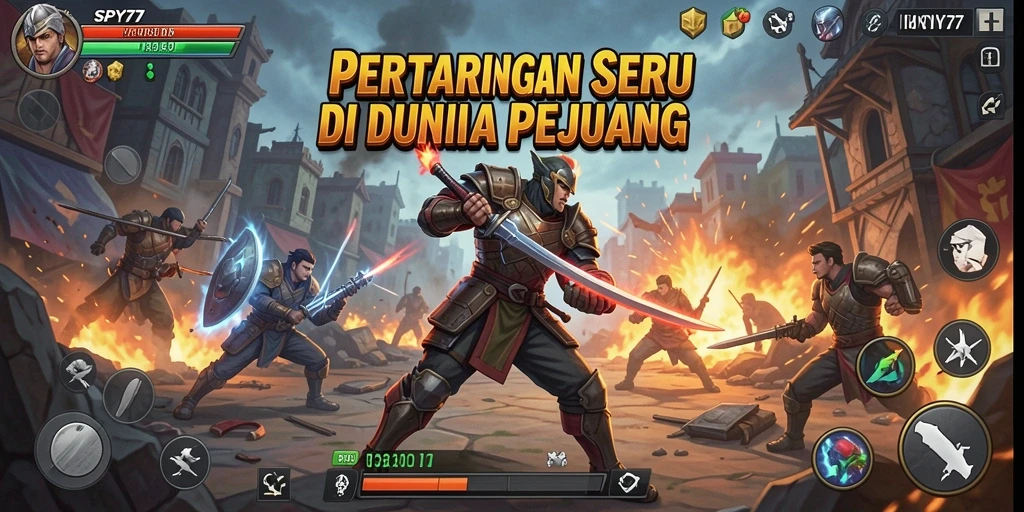 Tampilan gameplay SPY77 yang menegangkan dengan pertarungan epik.