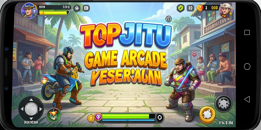 Screenshot gameplay TOPJITU yang menampilkan aksi seru di dunia arcade.